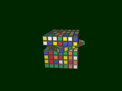 Screenshot of 3D Rubik's Screensaver 2.0