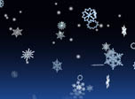 Bildschirmschoner der Schneeflocken 3D - 3D Winter Snowflakes - Screenshot #1