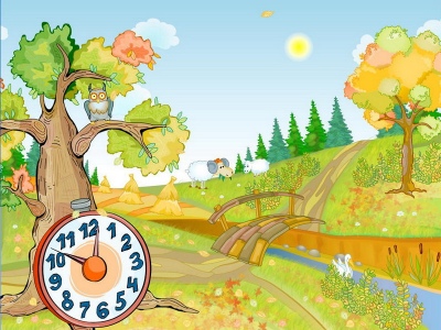 Screenshot of Autumn Clock Screensaver