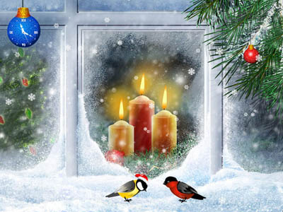 Screenshot of Christmas Candles Screensaver