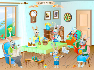 Screenshot of Easter Rabbits