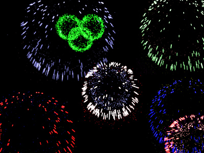 Screenshot of Fireworks 3D Screensaver 2.0