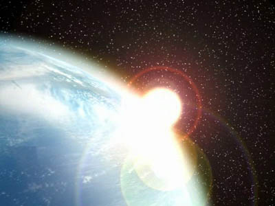 Screenshot of Space Sunrise 3D
