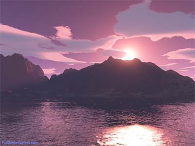 It's time to relax and enjoy a scenery of the magic sunset screensaver!