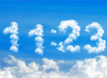 Blue Clouds Clock Screensaver - Windows 10 Clock Screensavers