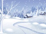 Morgen Schneefall animierte Wallpaper