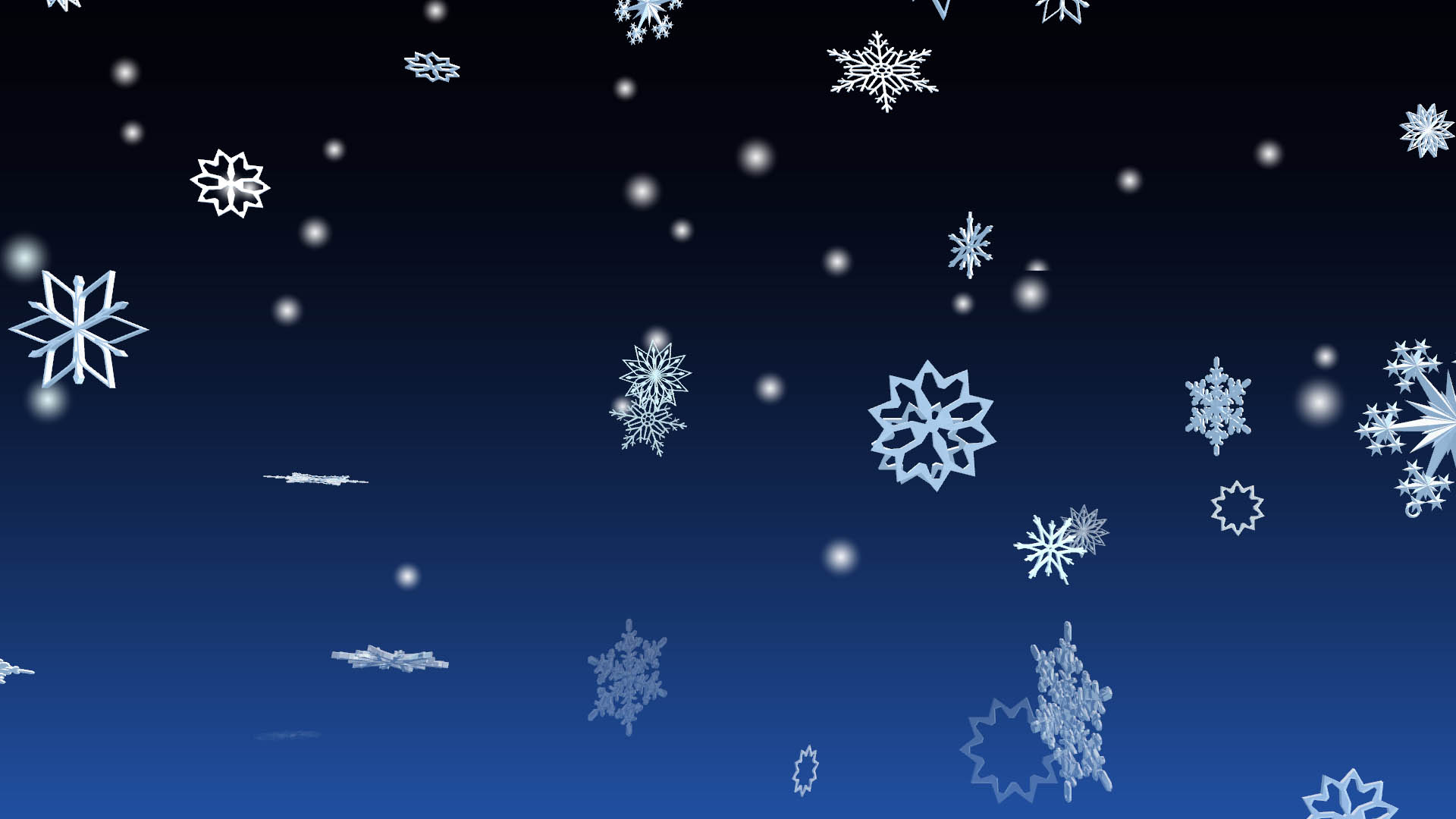 3D Winter Snowflakes Screensaver for Windows - 3D Snowflakes Screensaver