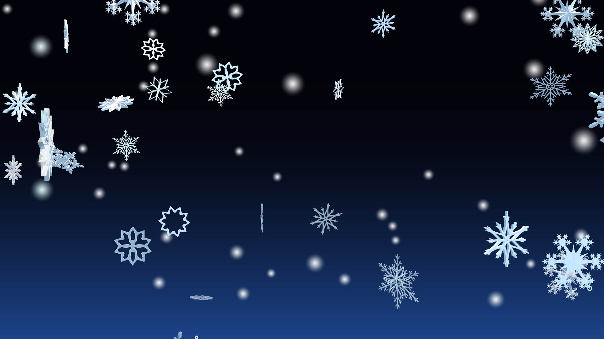 3D Winter Snowflakes Screensaver for Windows - 3D Snowflakes Screensaver