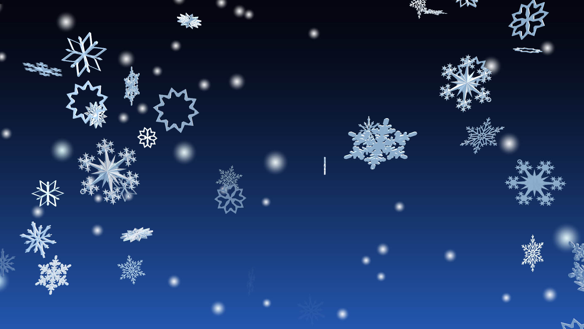 3D Winter Snowflakes Screensaver for Windows - 3D Snowflakes Screensaver