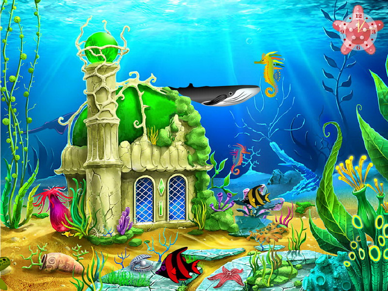 Aqua Castles Screensaver for Windows - Free Aqua Screensaver