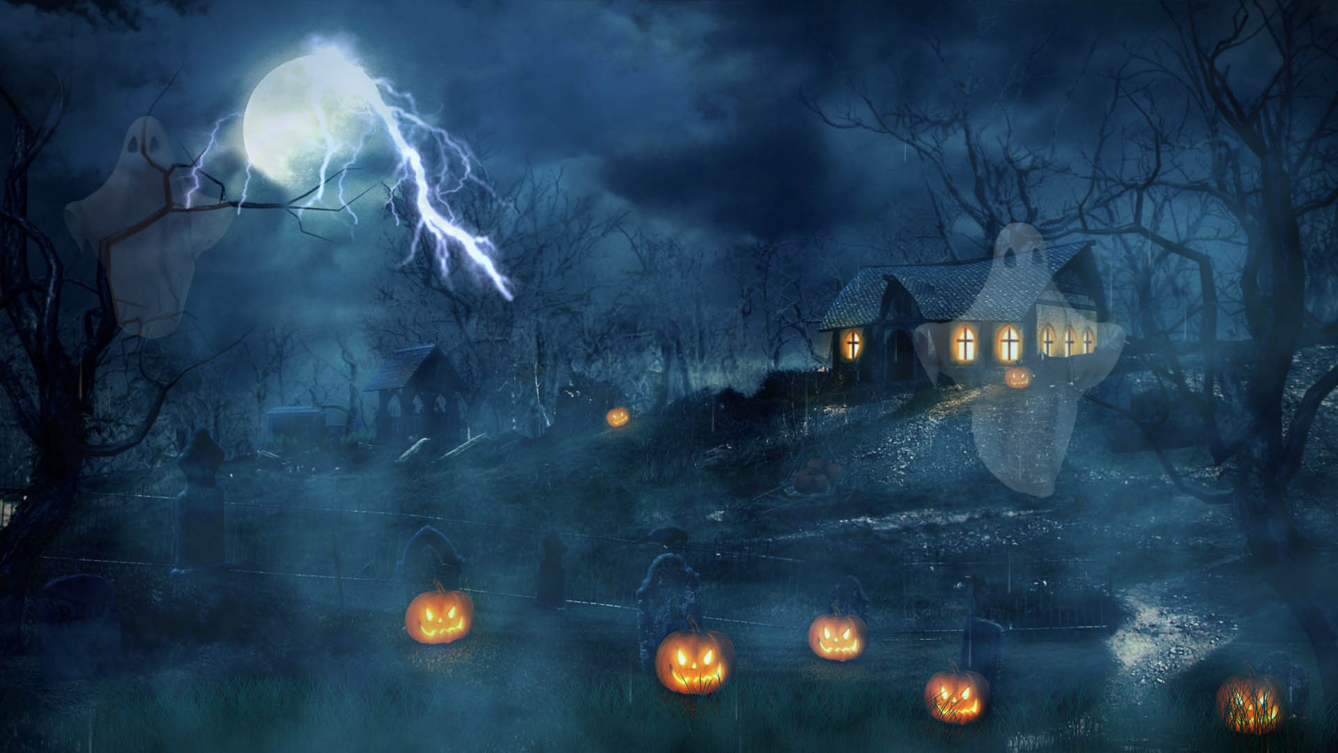 Halloween Dusk Screensaver for Windows - Free Halloween Screensaver